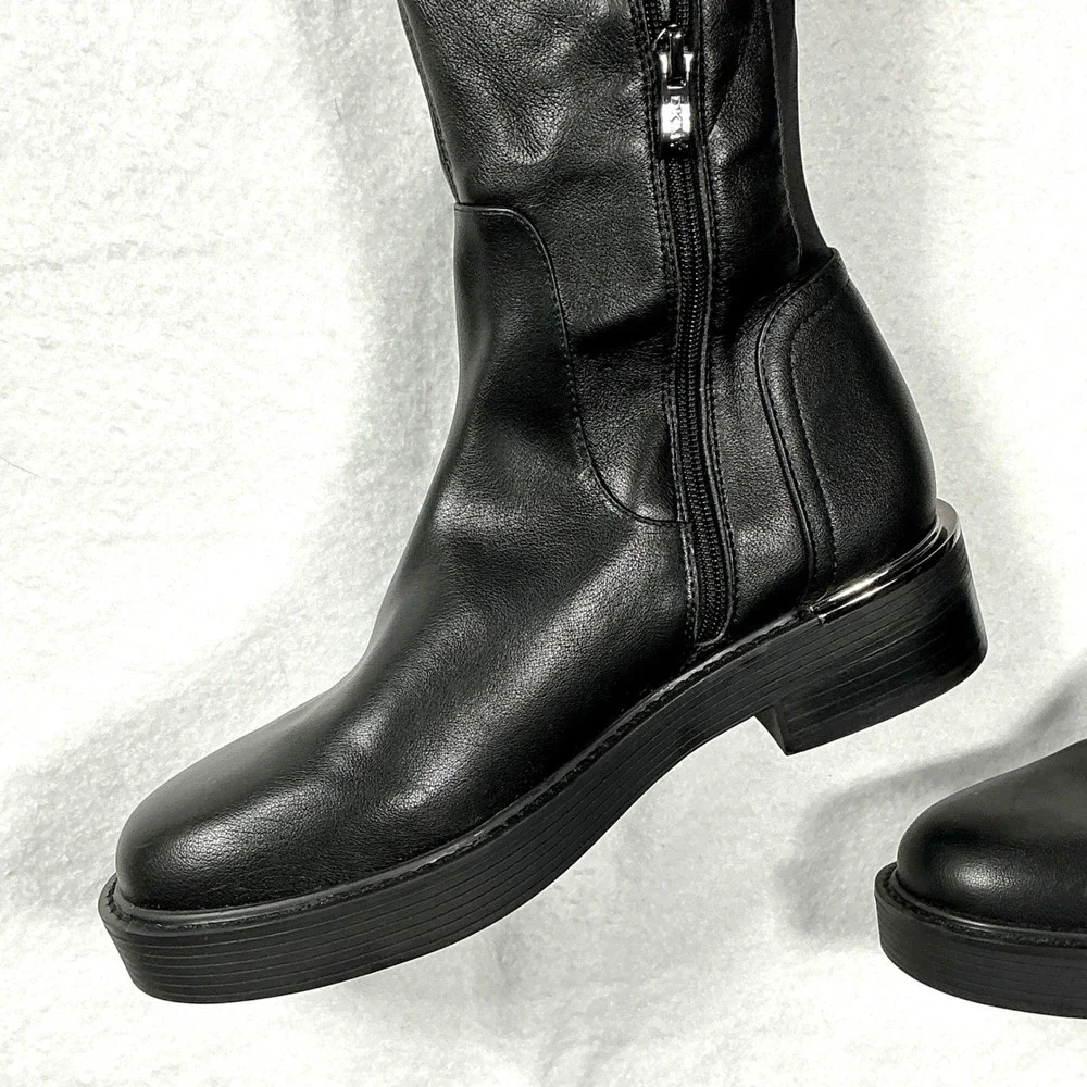 DKNY Size 8.5 Black Over the Knee Platform Boots NEW 40MM Winsloe‎ $199